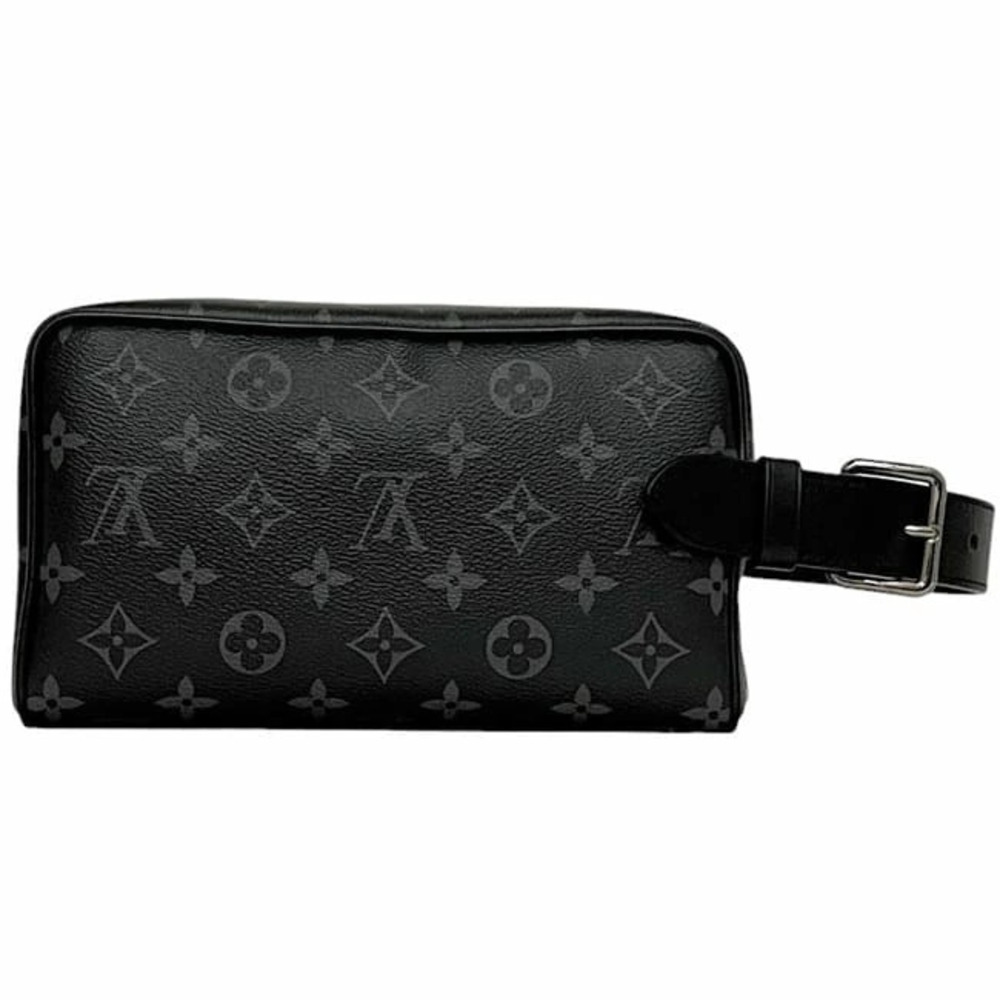 Louis Vuitton Locker Dopp Clutch Bag Black Eclipse Black Shoulder Handle Strap - Picture 3 of 10